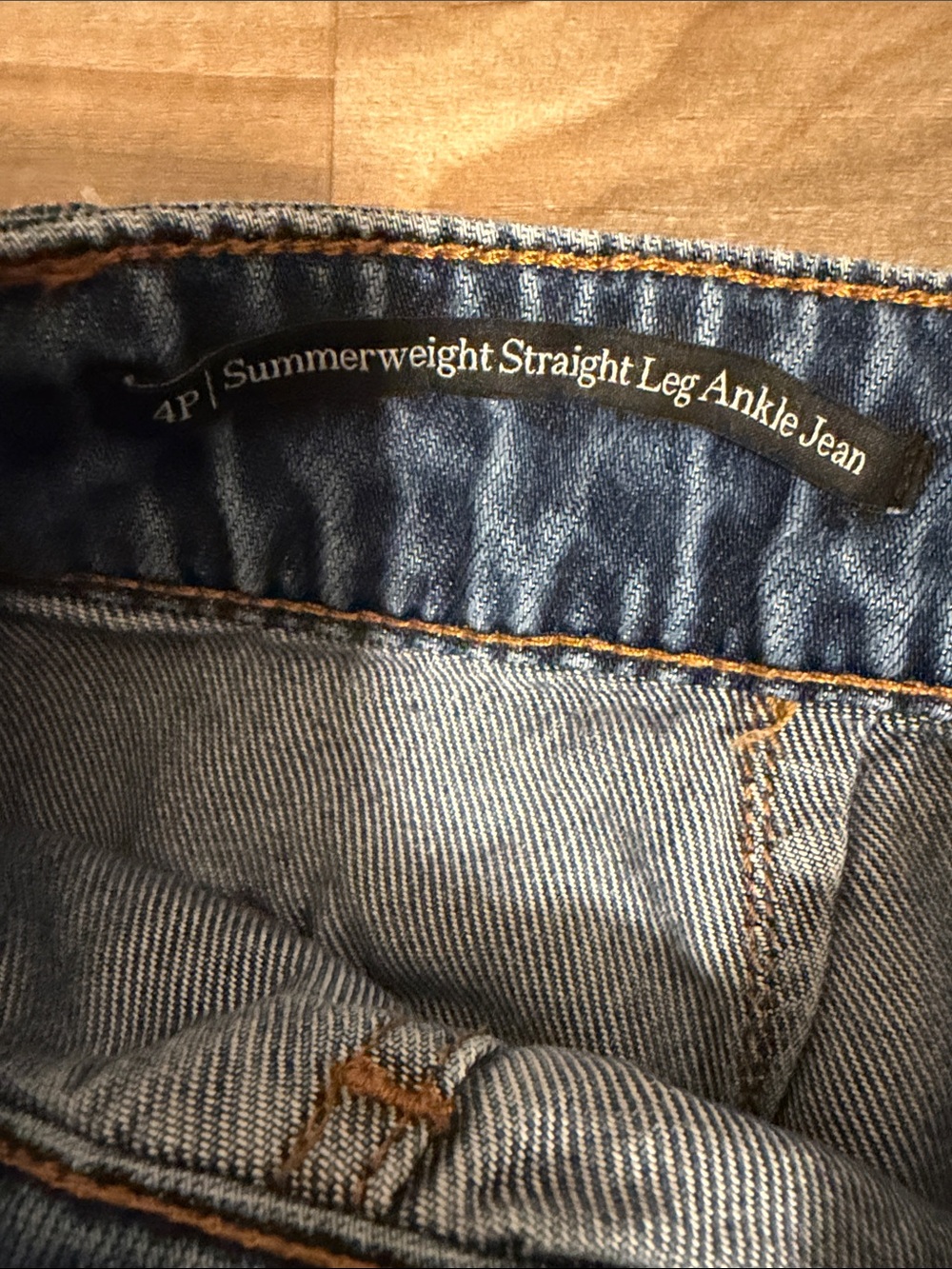 Talbots Jeans Women Size 4P Petite Summer Weight Straight Leg Ankle - Picture 3 of 9